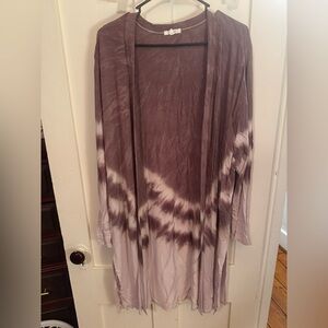 Maurices Mauve Tie-Dye Cardigan